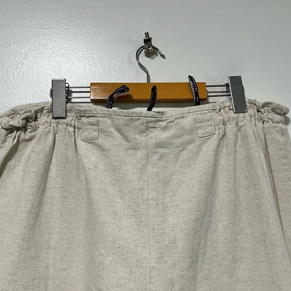 Yessica Women’s Beige Cotton-Linen Blend Relaxed Trousers - Size 42 - Picture 7 of 15